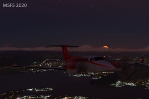 Flug0035 BGO-Evening Foto42 Moon